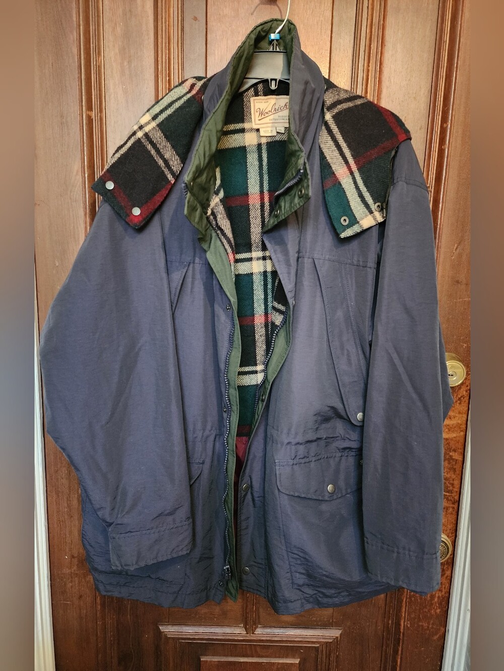 Vintage 90s Woolrich Fieldstone 6116 Plaid Wool Lined Mountain Parka Jacket-XXL